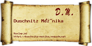 Duschnitz Mónika névjegykártya