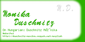 monika duschnitz business card